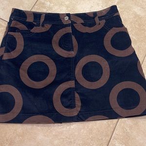Boden skirt Sz 12R navy and brown. excellent condition